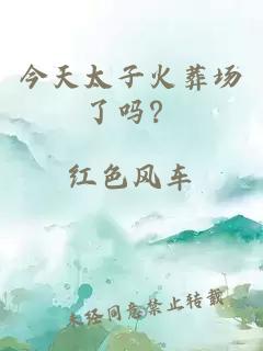 今天太子火葬場(chǎng)了嗎？